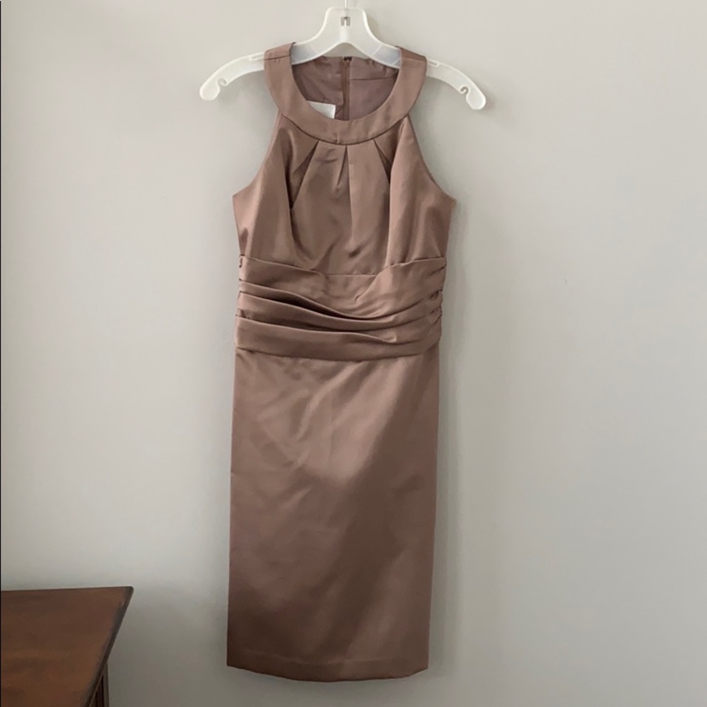 David's Bridal Brown Bridesmaids Dress Size 6